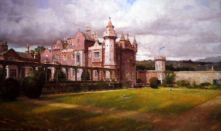 Richard Schmid's painting of Abbotsford House