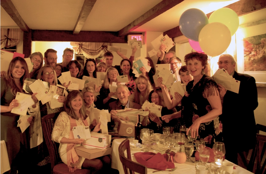 Richard gathering with friends to celebrate his birthday.