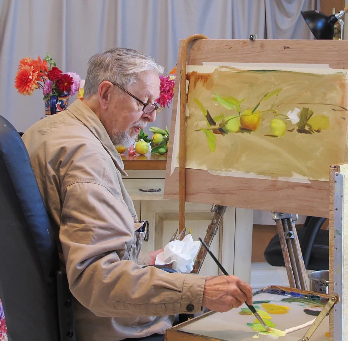 photo of Richard Schmid painting